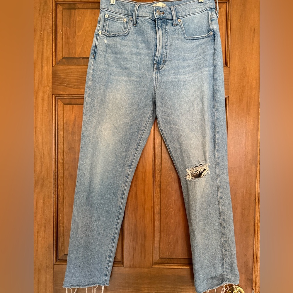 Madewell Light Blue Distressed Boyfriend Jeans
